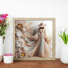 Load image into Gallery viewer, Elegant Hat Lady-Woman 30*30CM(Canvas) Partial Special Shaped Drill Diamond Painting