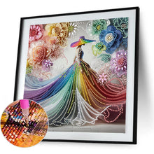 Load image into Gallery viewer, Elegant Hat Lady-Woman 30*30CM(Canvas) Partial Special Shaped Drill Diamond Painting