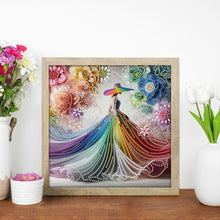 Load image into Gallery viewer, Elegant Hat Lady-Woman 30*30CM(Canvas) Partial Special Shaped Drill Diamond Painting