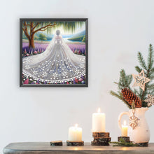 Load image into Gallery viewer, Wedding Dress Girl 30*30CM(Canvas) Partial Special Shaped Drill Diamond Painting