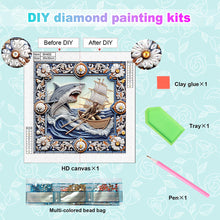 Load image into Gallery viewer, Shark 30*30CM(Canvas) Partial Special Shaped Drill Diamond Painting