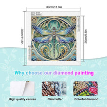 Load image into Gallery viewer, Dragonfly 30*30CM(Canvas) Partial Special Shaped Drill Diamond Painting