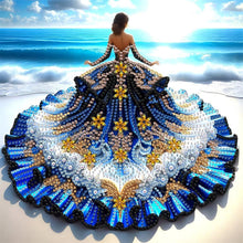Load image into Gallery viewer, Gorgeous Skirt Girl 30*30CM(Canvas) Partial Special Shaped Drill Diamond Painting
