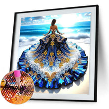 Load image into Gallery viewer, Gorgeous Skirt Girl 30*30CM(Canvas) Partial Special Shaped Drill Diamond Painting