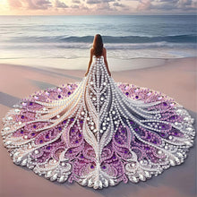 Load image into Gallery viewer, Gorgeous Skirt Girl 30*30CM(Canvas) Partial Special Shaped Drill Diamond Painting