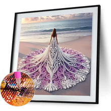 Load image into Gallery viewer, Gorgeous Skirt Girl 30*30CM(Canvas) Partial Special Shaped Drill Diamond Painting