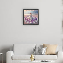Load image into Gallery viewer, Gorgeous Skirt Girl 30*30CM(Canvas) Partial Special Shaped Drill Diamond Painting