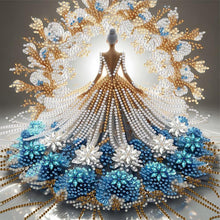 Load image into Gallery viewer, Gorgeous Skirt Girl 30*30CM(Canvas) Partial Special Shaped Drill Diamond Painting