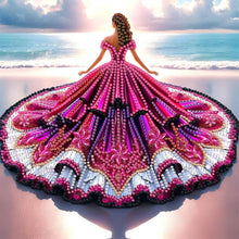 Load image into Gallery viewer, Gorgeous Skirt Girl 30*30CM(Canvas) Partial Special Shaped Drill Diamond Painting