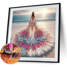 Load image into Gallery viewer, Gorgeous Skirt Girl 30*30CM(Canvas) Partial Special Shaped Drill Diamond Painting