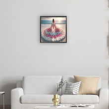 Load image into Gallery viewer, Gorgeous Skirt Girl 30*30CM(Canvas) Partial Special Shaped Drill Diamond Painting