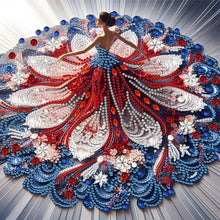 Load image into Gallery viewer, Gorgeous Skirt Girl 30*30CM(Canvas) Partial Special Shaped Drill Diamond Painting