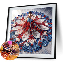 Load image into Gallery viewer, Gorgeous Skirt Girl 30*30CM(Canvas) Partial Special Shaped Drill Diamond Painting