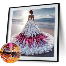 Load image into Gallery viewer, Gorgeous Skirt Girl 30*30CM(Canvas) Partial Special Shaped Drill Diamond Painting