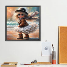 Load image into Gallery viewer, Cute Little Girl 40*40CM(Canvas) Full Round Drill Diamond Painting
