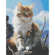 Load image into Gallery viewer, Cat 40*50CM(Canvas) Full Round Drill Diamond Painting