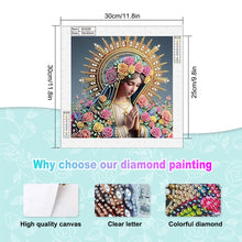 Load image into Gallery viewer, Religion - Virgin Mary 30*30CM(Canvas) Partial Special Shaped Drill Diamond Painting
