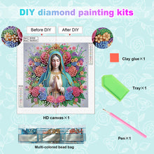 Load image into Gallery viewer, Religion - Virgin Mary 30*30CM(Canvas) Partial Special Shaped Drill Diamond Painting