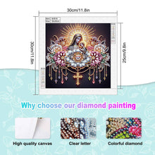 Load image into Gallery viewer, Religion - Virgin Mary 30*30CM(Canvas) Partial Special Shaped Drill Diamond Painting