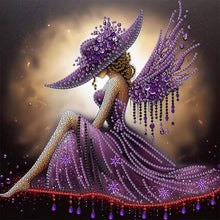 Load image into Gallery viewer, Elegant Lady In A Top Hat-Woman 30*30CM(Canvas) Partial Special Shaped Drill Diamond Painting