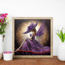 Load image into Gallery viewer, Elegant Lady In A Top Hat-Woman 30*30CM(Canvas) Partial Special Shaped Drill Diamond Painting