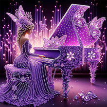 Load image into Gallery viewer, Elegant Lady In A Top Hat-Woman 30*30CM(Canvas) Partial Special Shaped Drill Diamond Painting