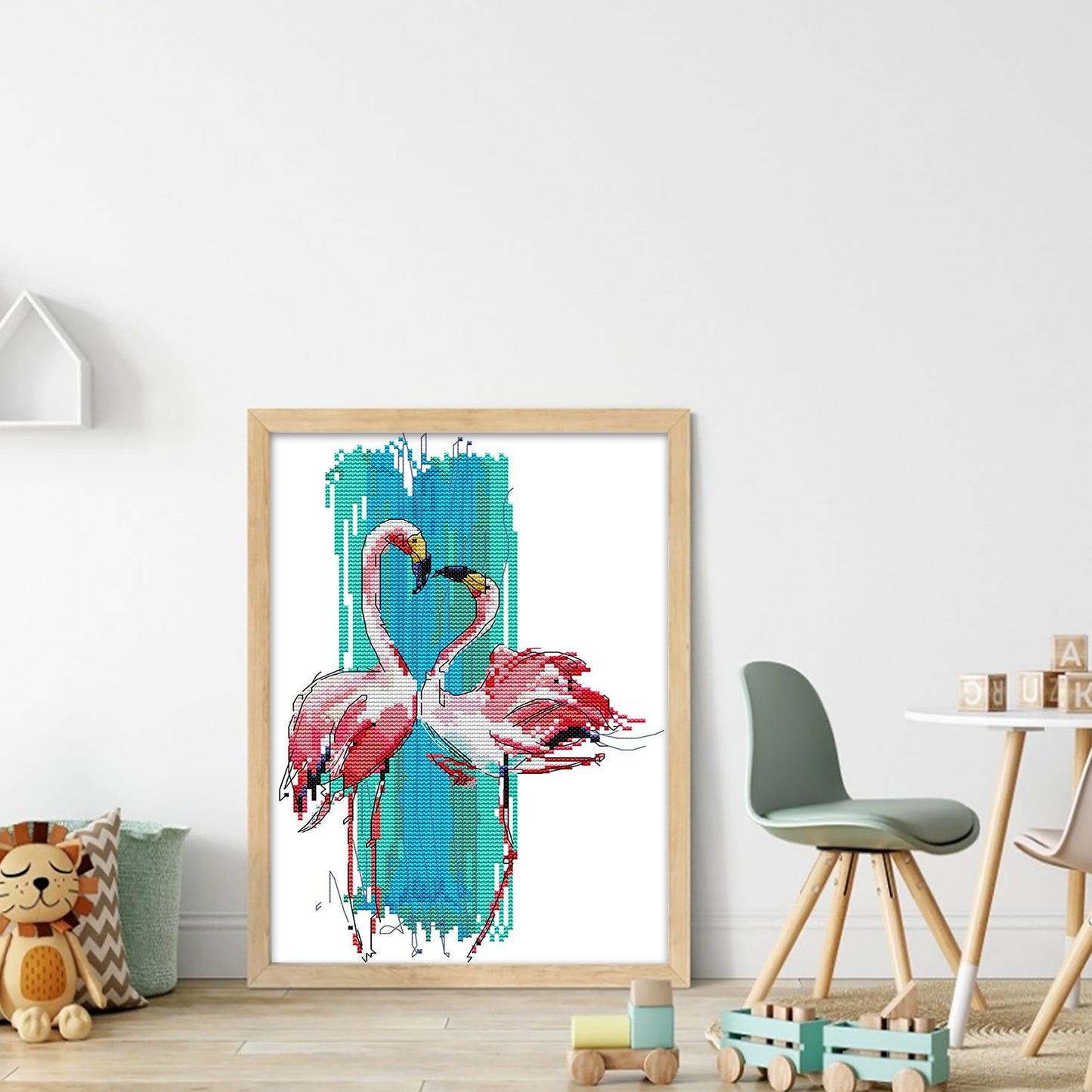 Flamingo Dance - Partial 14CT Counted Cross Stitch 25x33CM - Joy Sunday