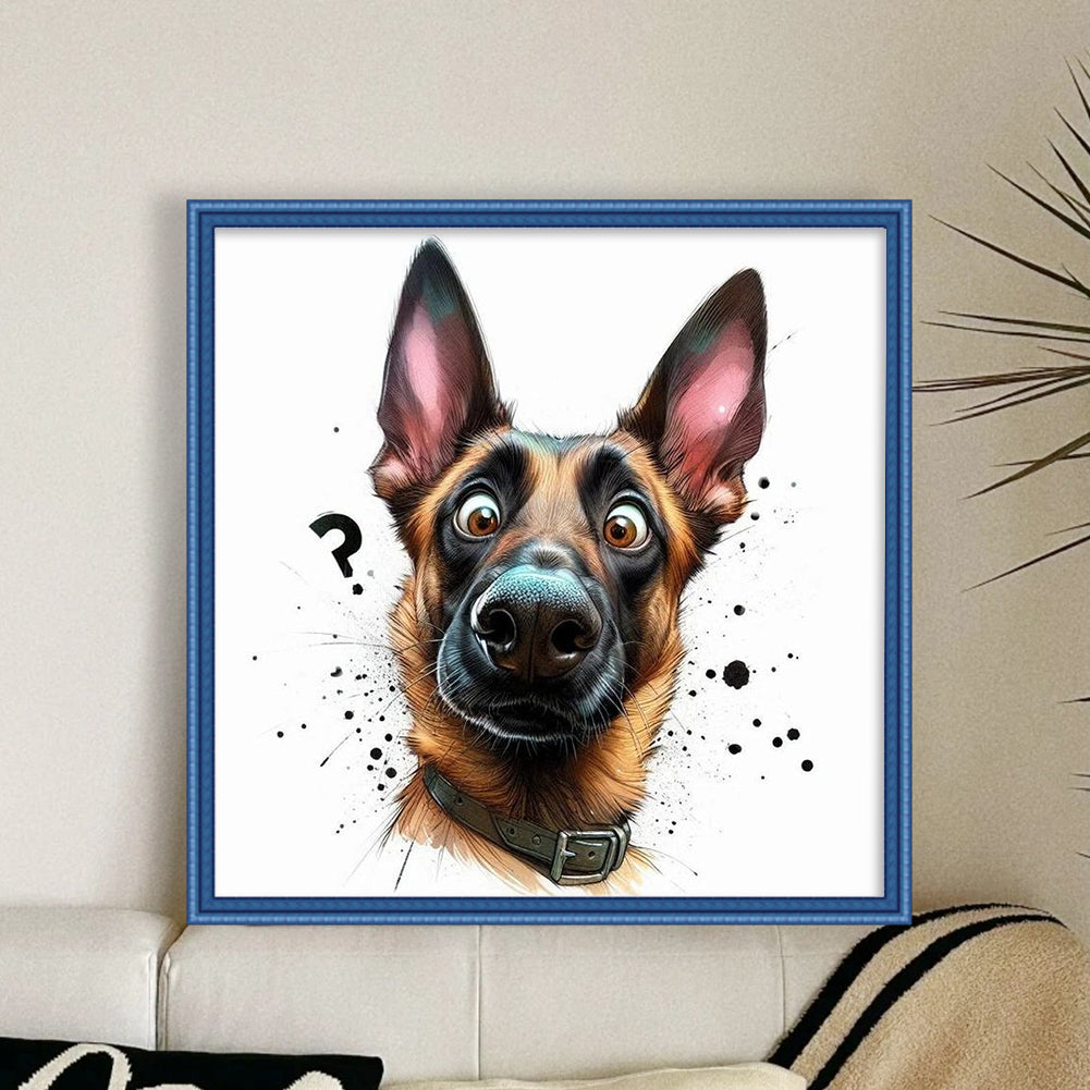 Dog - Full 18CT Stamped Cross Stitch 20x20CM - Huacan