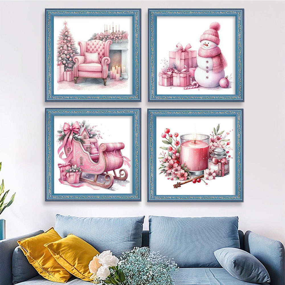 Christmas Decorations - Partial 11CT Stamped Cross Stitch 5x12.5CM - Huacan