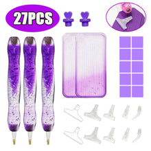 Load image into Gallery viewer, DIY Diamond Painting Pen Diamond Art Pen Diamond Painting Tools (27pcs Purple)