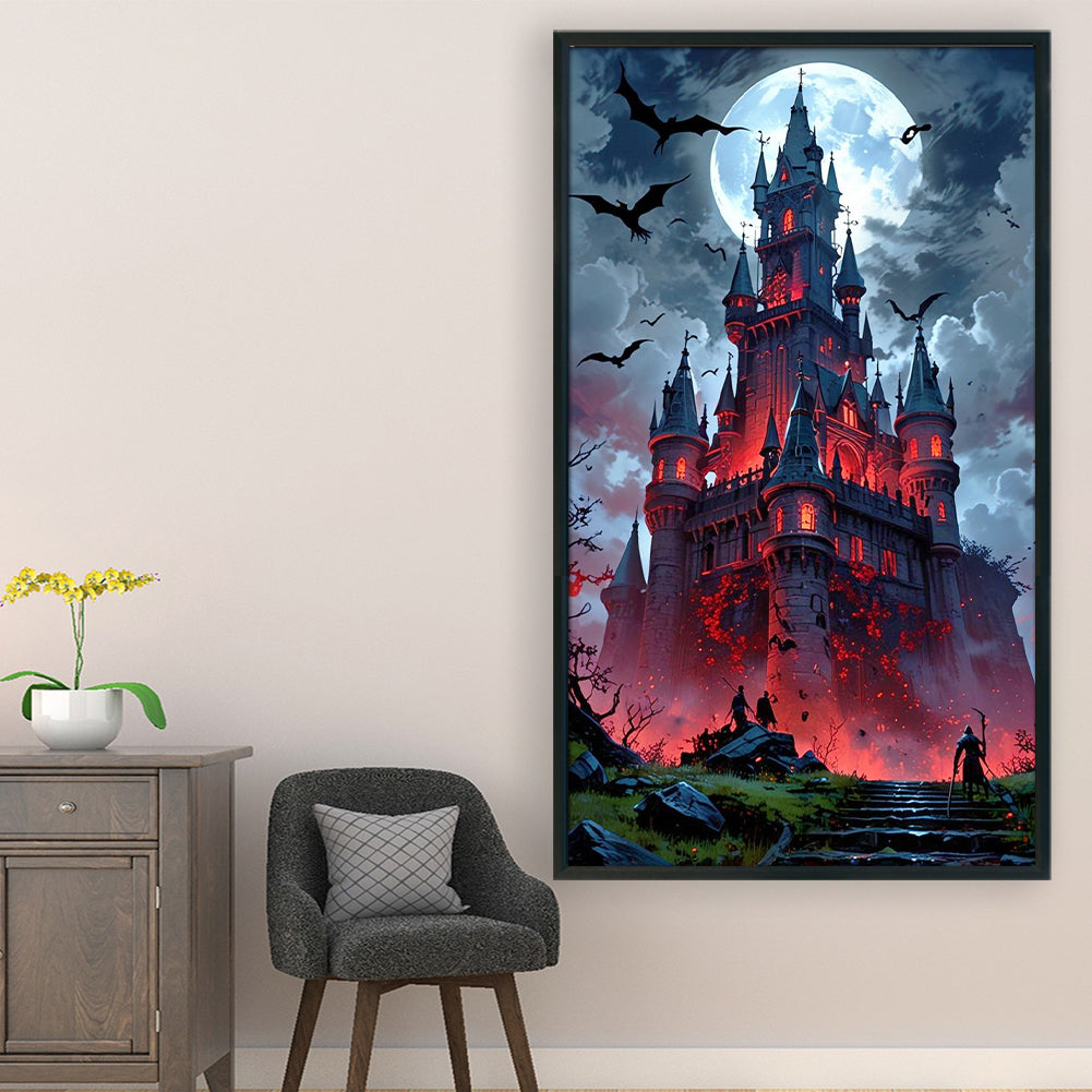 Bat Castle - Full 11CT Stamped Cross Stitch 40x70CM - Huacan