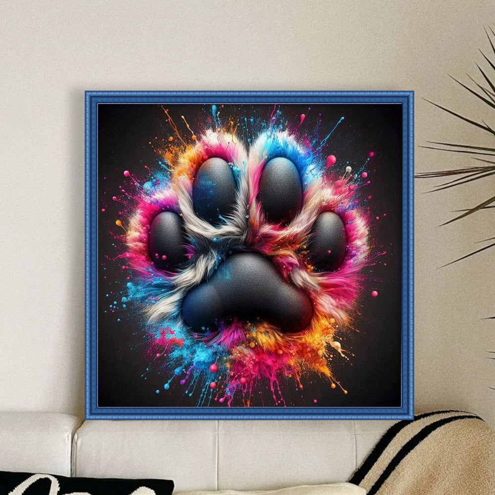 Colorful Paws - Full 11CT Counted Cross Stitch 40x40CM - Yishu