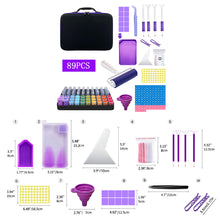 Load image into Gallery viewer, 89pcs Bead Bottle Storage Handbag Diamond Painting Toolkit Bead Organizer Tool