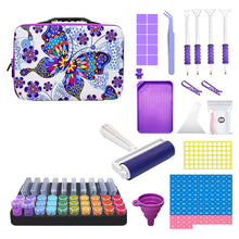 Load image into Gallery viewer, 40Grid Butterfly Print Diamond Painting Bead Storage Box Bead Bottle Storage Bag