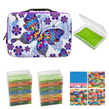 Load image into Gallery viewer, 40Grid Butterfly Print Diamond Painting Bead Storage Box Bead Bottle Storage Bag