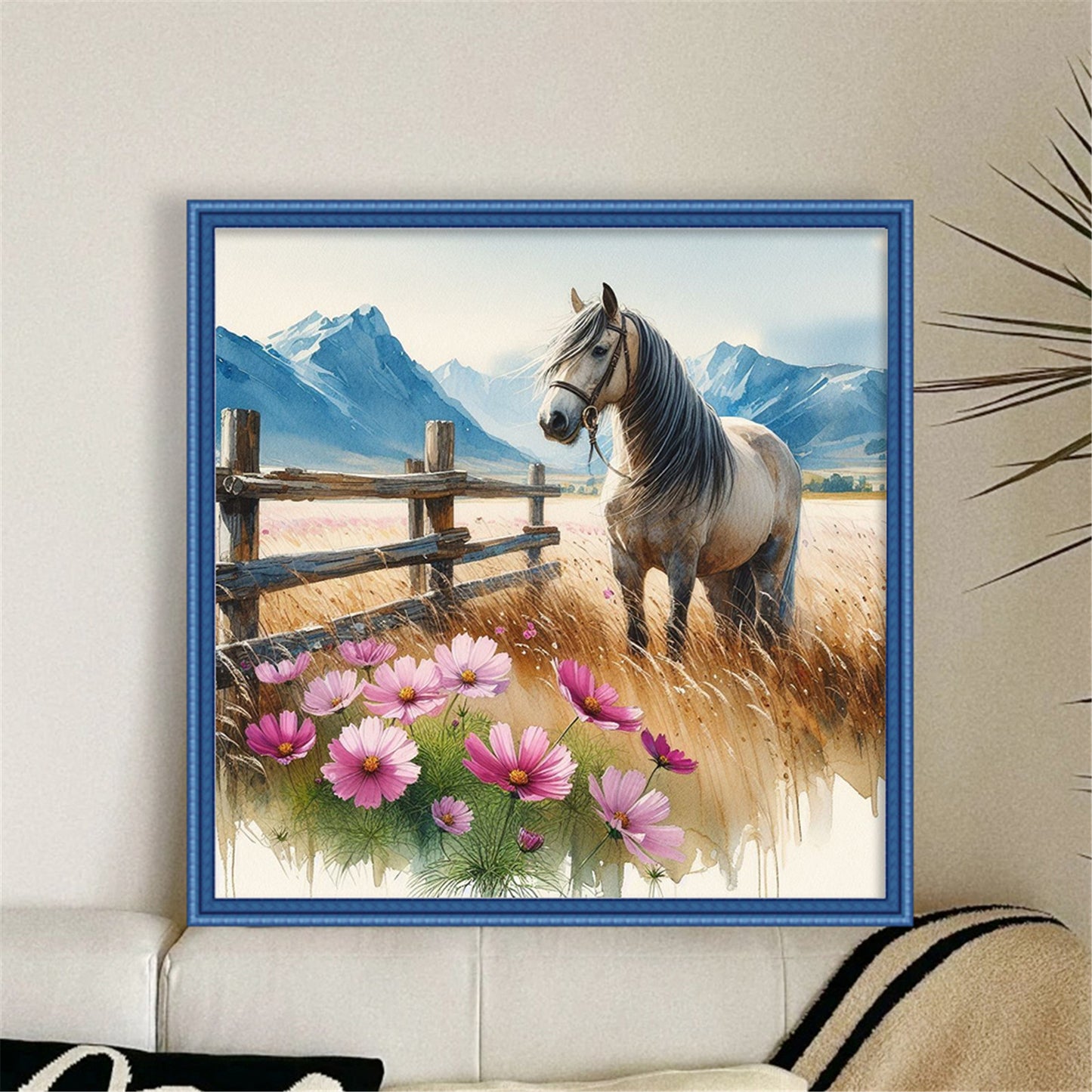 Horse - Full 11CT Stamped Cross Stitch 40x40CM - Yishu