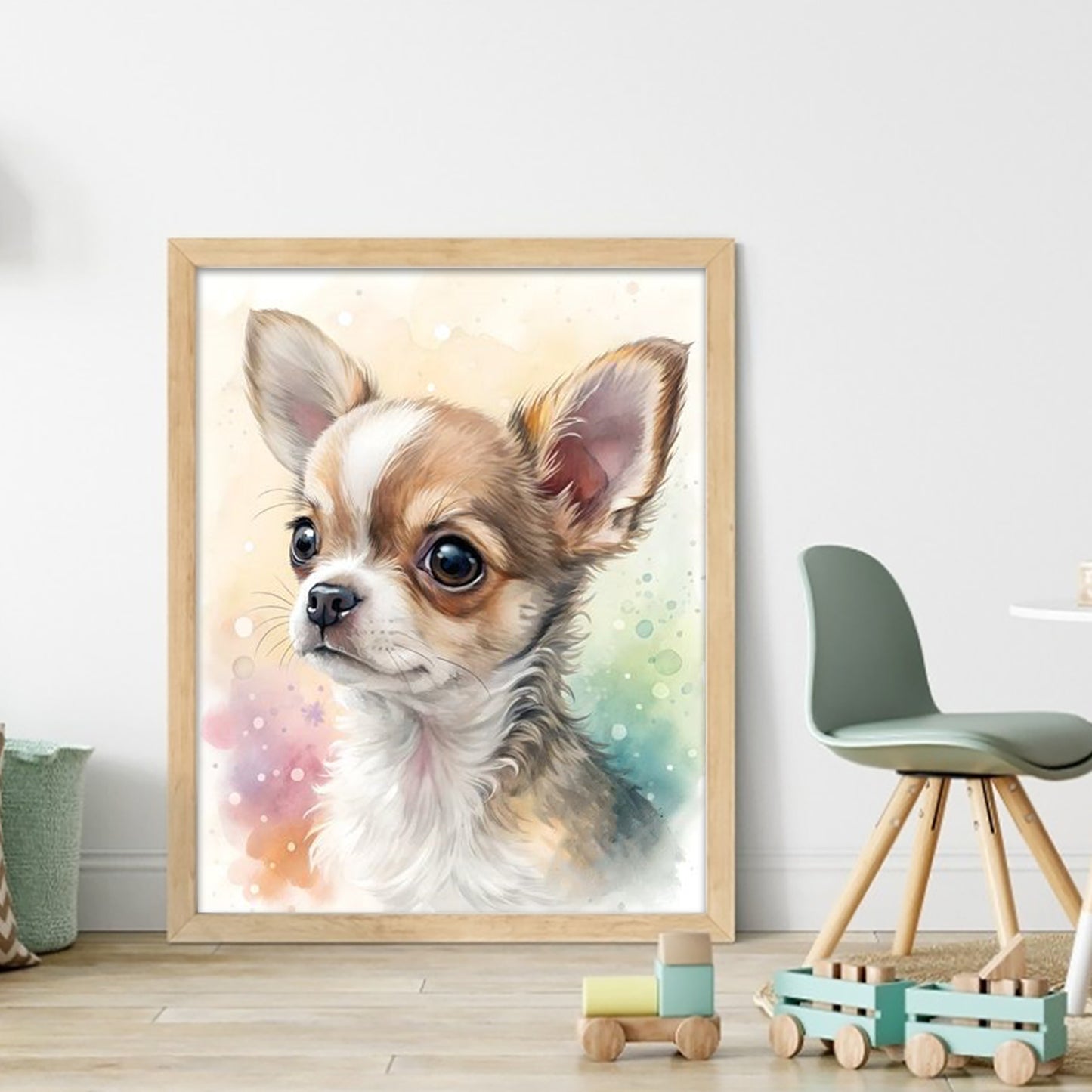 Chihuahua-Dog - Full 11CT Stamped Cross Stitch 40x50CM - Huacan