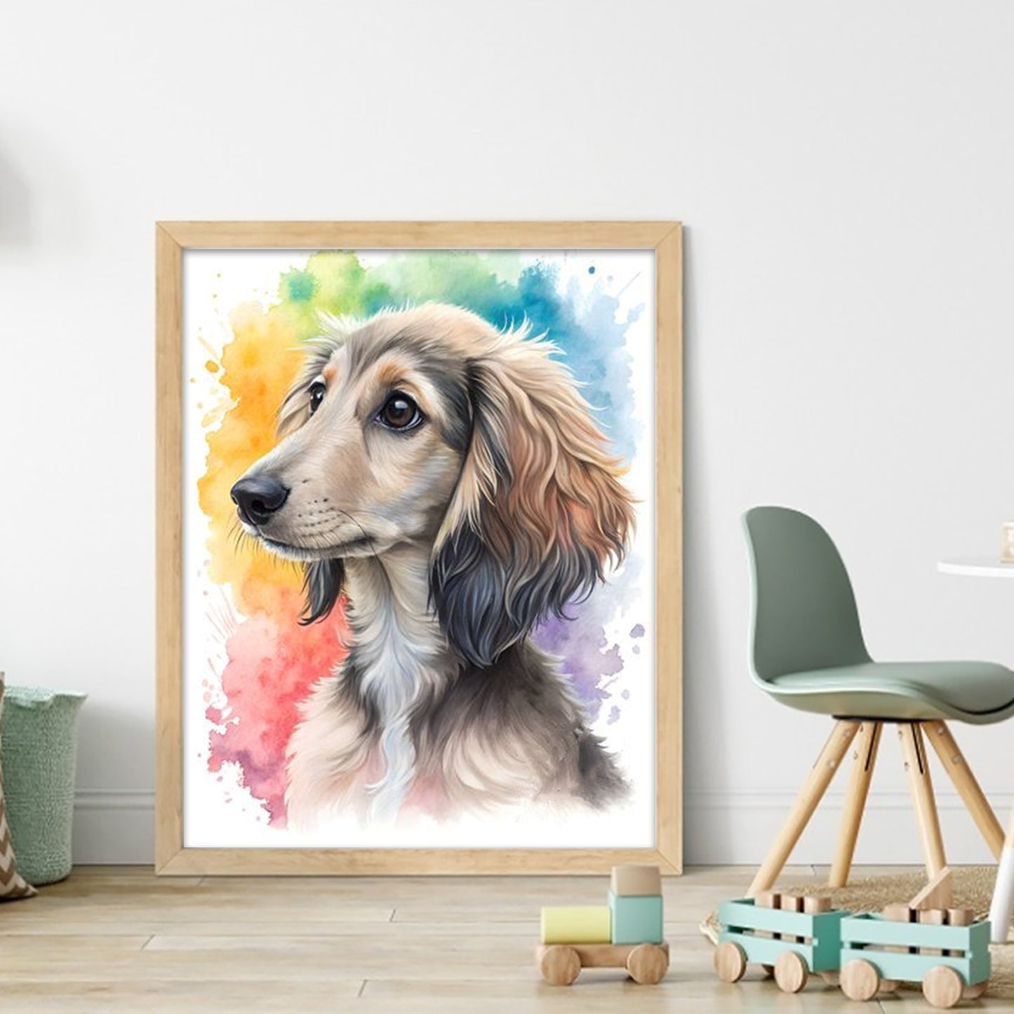 Afghan Hound-Dog - Full 11CT Stamped Cross Stitch 40x50CM - Huacan