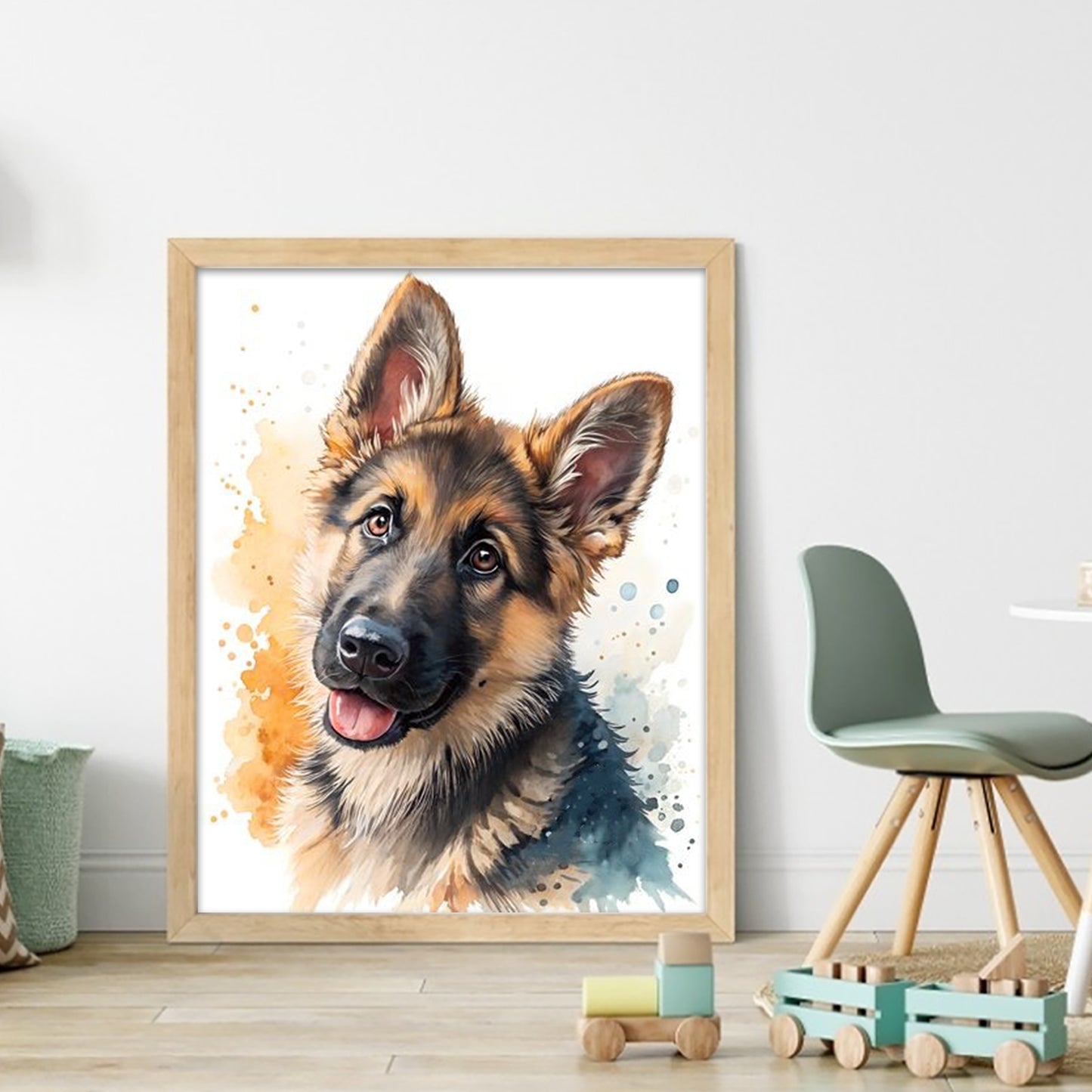 German Shepherd-Dog - Full 11CT Stamped Cross Stitch 40x50CM - Huacan
