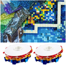 Load image into Gallery viewer, Rotating Diamond Painting Tray Organizer 3D Printing Diamond Art Tray (White)