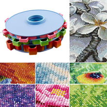 Load image into Gallery viewer, Rotating Diamond Painting Tray Organizer 3D Printing Diamond Art Tray (Blue)