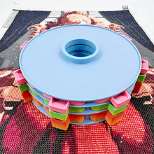 Load image into Gallery viewer, Rotating Diamond Painting Tray Organizer 3D Printing Diamond Art Tray (Blue)