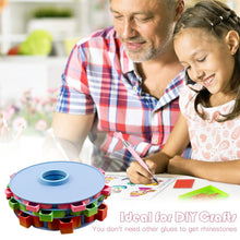 Load image into Gallery viewer, Rotating Diamond Painting Tray Organizer 3D Printing Diamond Art Tray (Blue)