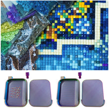 Load image into Gallery viewer, Diamond Painting Tray Organizer Diamond Art Tray for DIY Crafts (Blue Green)