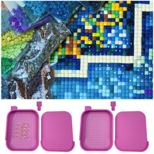 Load image into Gallery viewer, Diamond Painting Tray Organizer Diamond Art Tray for DIY Crafts (Pink Blue)