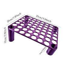 Load image into Gallery viewer, 56 Grid Diamond Painting Can Organizer High & Low Foot Storage Rack (Purple)