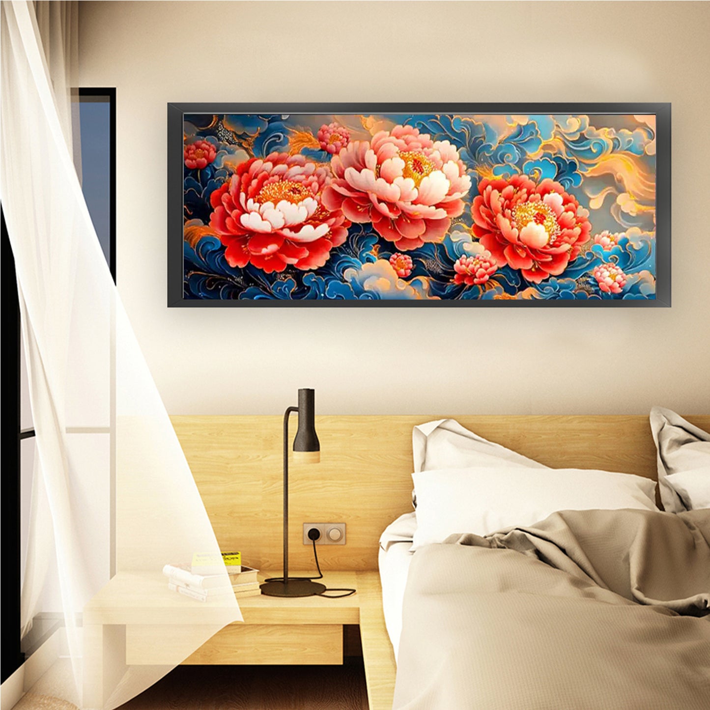 Blossom Prosperity - Full 11CT Stamped Cross Stitch 150x65CM - Mona Lisa