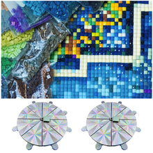 Load image into Gallery viewer, Diamond Painting Tray 8 Grids Drill Plate Octagonal Spiral Bottom Plate (Silver)