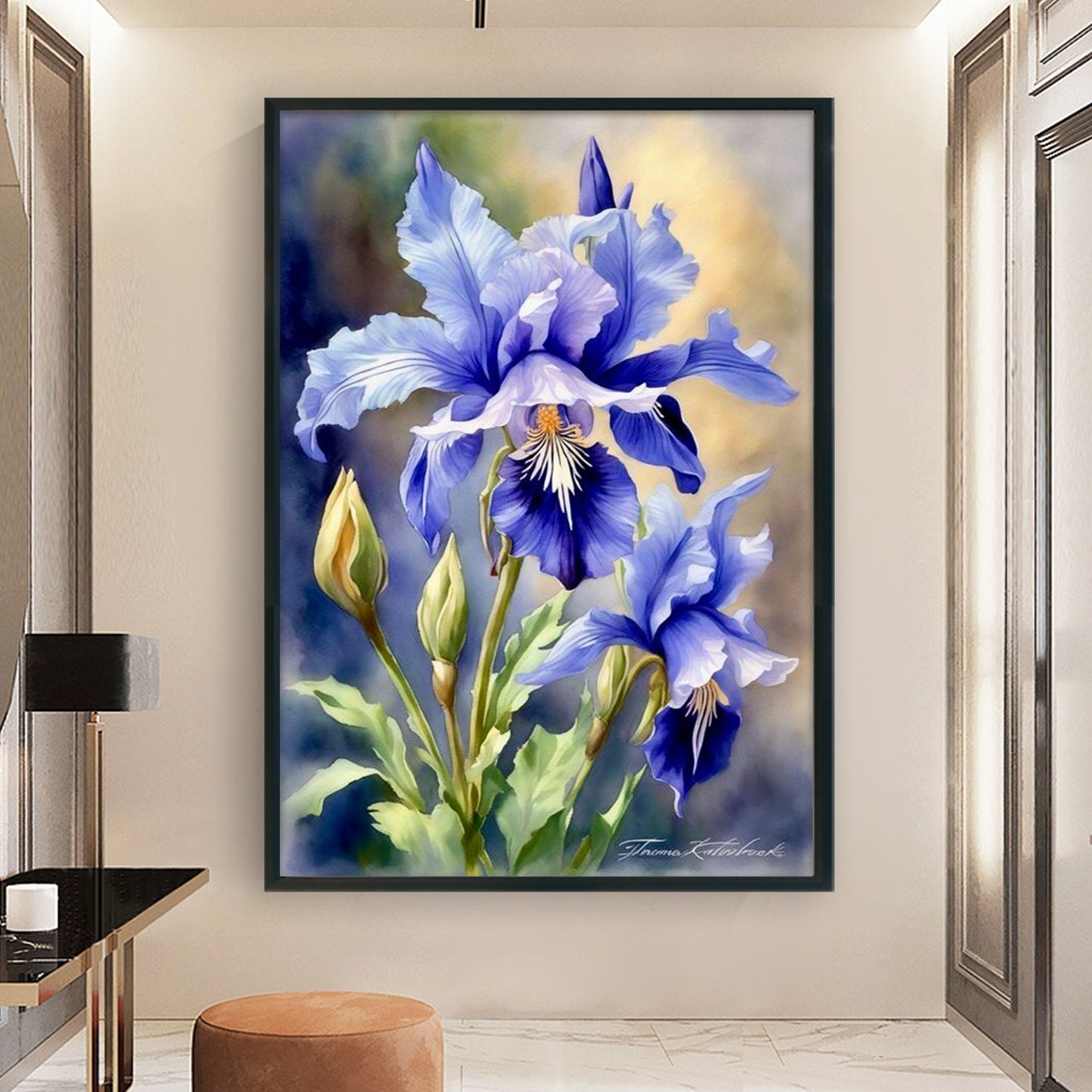 Iris - Full 11CT Stamped Cross Stitch 40x60CM - Huacan