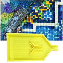 Load image into Gallery viewer, 2pcs Diamond Painting Tray Y-Shaped Bead Storage Sorting Plate Tool (Yellow)